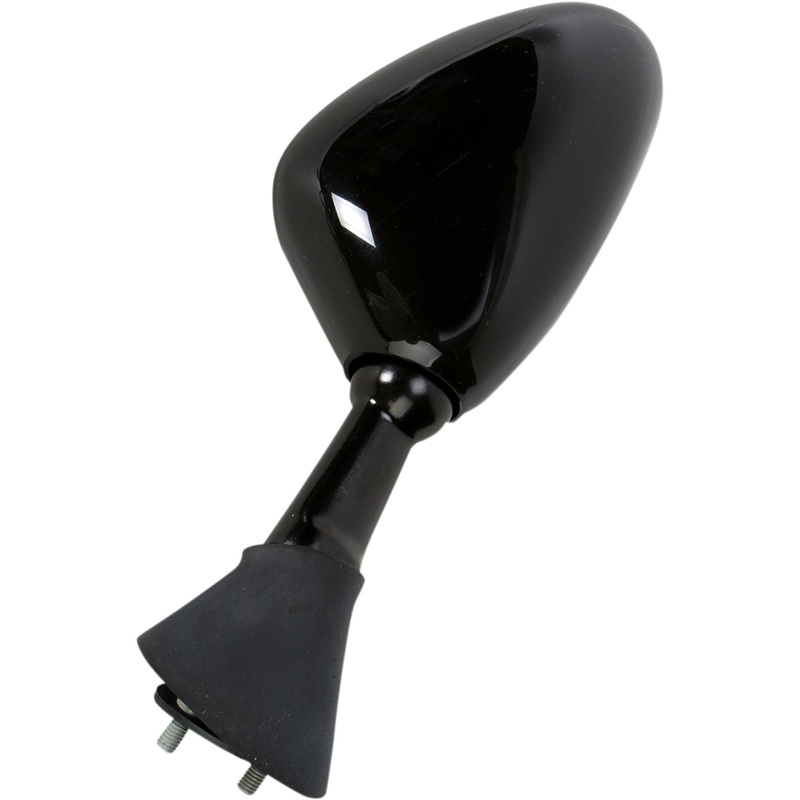 EMGO 0640-0668 20-35252 OEM-Style Replacement Mirror Mirror - Side View - Cat Eye - Black - Left