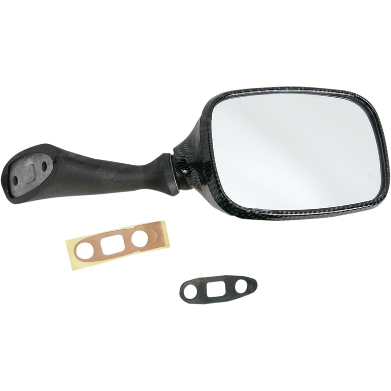 EMGO 20-78221 20-78221 Carbon Fiber Mirror Mirror - Side View - Carbon Fiber - Rectangle - Right - Suzuki