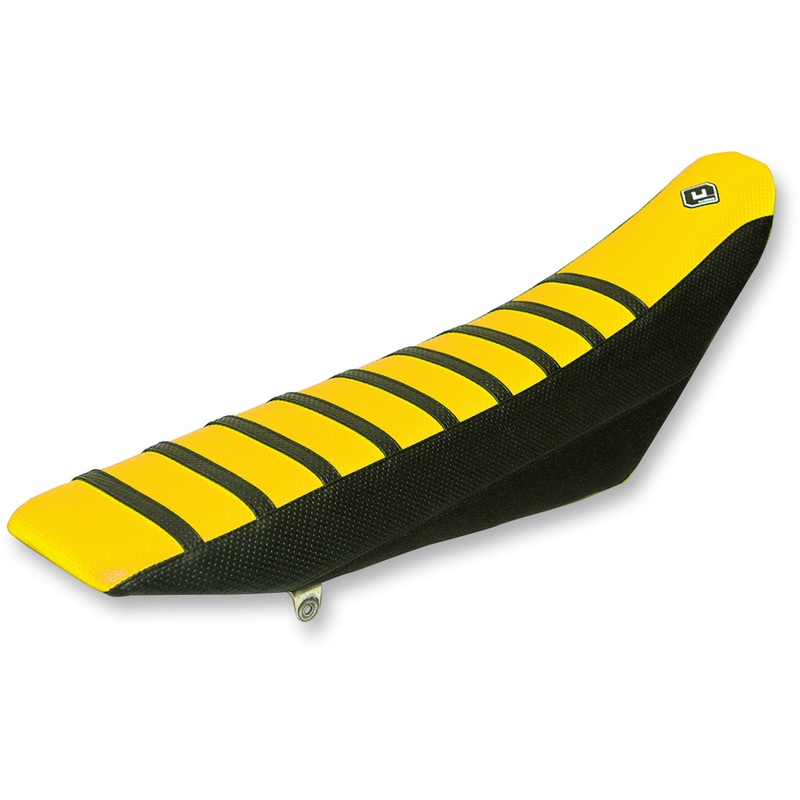 FLU DESIGNS INC. 0821-2726 45506 Pro Rib Seat Cover yellow/black - rm85 '02-'19