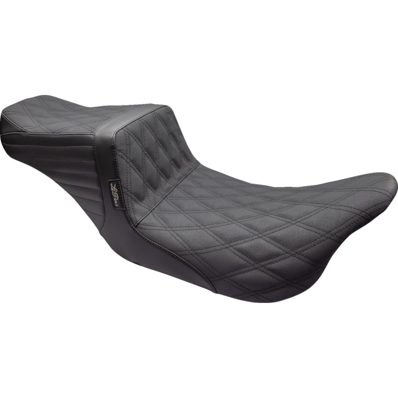 LE PERA Tailwhip Seat -0801-1541 Double Diamond w/ Grip Tape - Black - FL '08-'23 LK-587DDGP