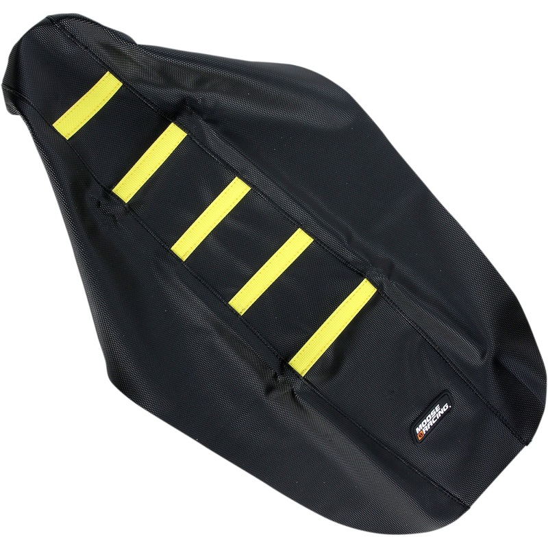 MOOSE OFFROAD 0821-1807 RMZ45005-331RT Ribbed Seat Cover black cover/yellow ribs - suzuki