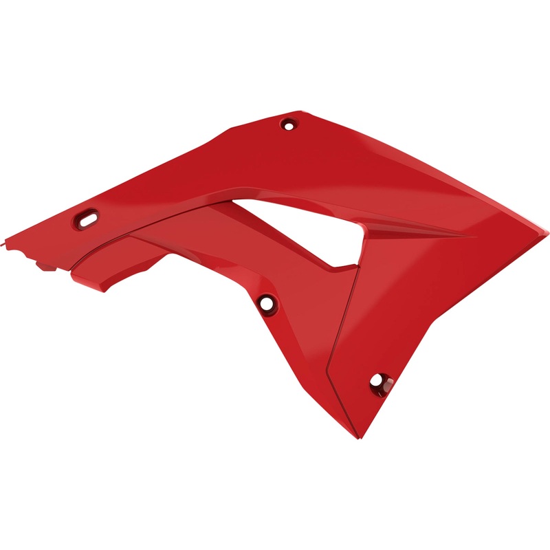 POLISPORT 0520-2440 8421600001 Radiator Covers For Honda Radiator Cover - Restyle - '04 OEM Red - CR 125R/250R