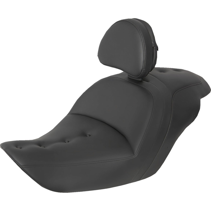 SADDLEMEN 0810-2327 H23-20-181BR Roadsofa Pillow Top Seat with backrest - black