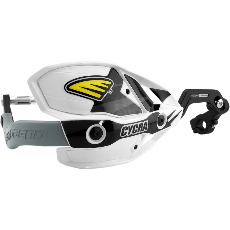 CYCRA 0635-1185 1CYC-7407-42X 7/8" Ultra Probend CRM Wrap Around Handguards Handguards - Ultra - White/White