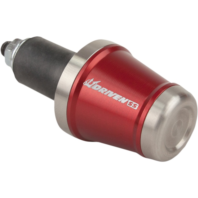 DRIVEN RACING 0634-0374 DBEW-SS-RD Stainless Steel Handlebar End Weight Bar End Weight - Stainless Steel/Red