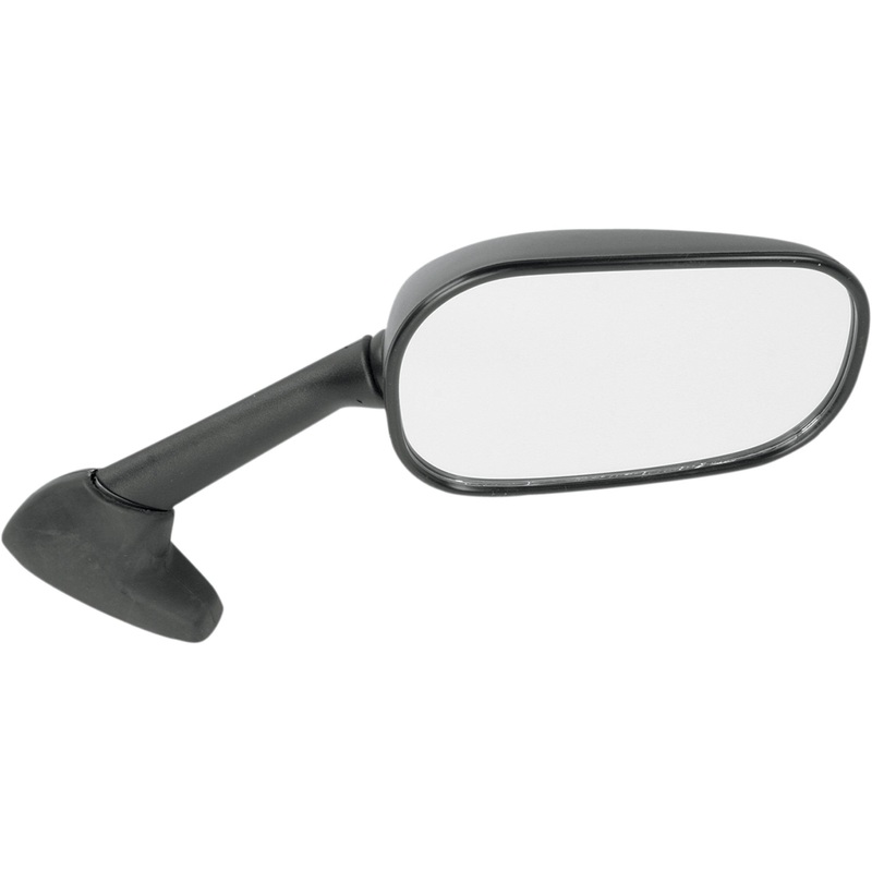 EMGO 0640-0187 20-80561 OEM-Style Replacement Mirror Mirror - Side View - Rectangle - Black - Right