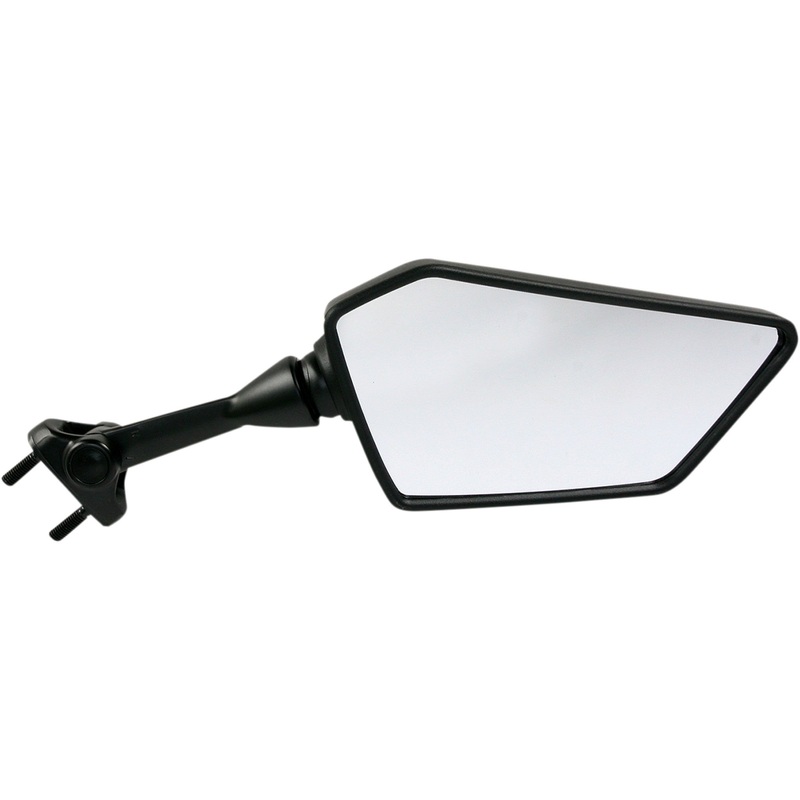 EMGO 0640-0689 20-43091 OEM-Style Replacement Mirror Mirror - Side View - Polygon - Black - Right
