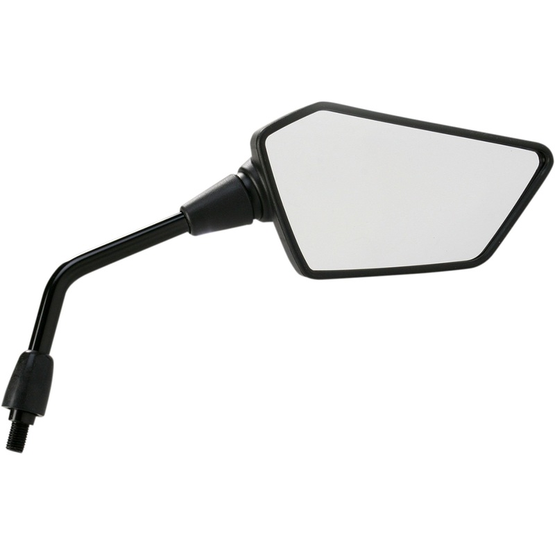 EMGO 0640-0695 20-49221 OEM-Style Replacement Mirror Mirror - Side View - Polygon - Black - Right
