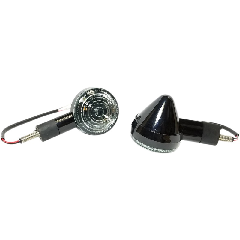 K&S TECHNOLOGIES 2020-1544 25-9562 Aluminum Body Turn Signals Turn Signal - Smoke/Black