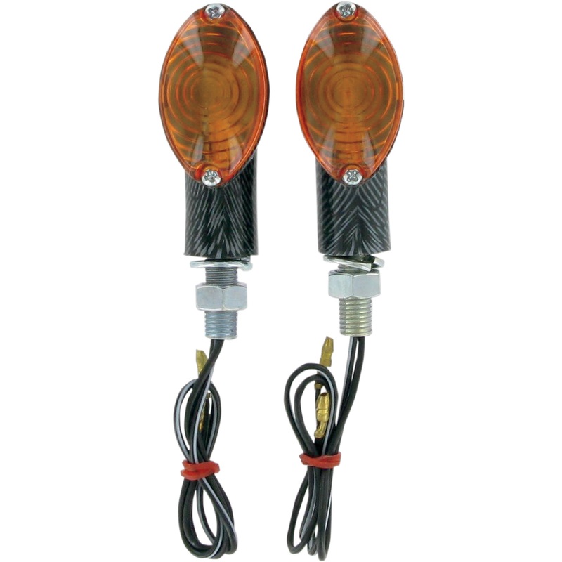 K&S TECHNOLOGIES 25-8360 25-8360 LED Ultra Mini Marker Lights Ultra Mini Marker Lights - Carbon/Amber