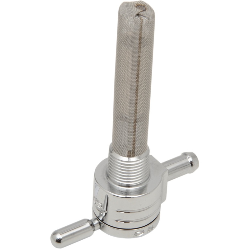 GOLAN PRODUCTS 0705-0017 75-516S-CS "Click-Slick" Fuel Petcock  3/8" NPT "Click-Slick" Fuel Petcock - Straight - Chrome - 3/8" NPT