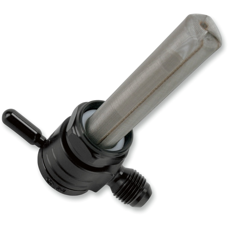 GOLAN PRODUCTS 0705-0109 76-3126-BLK "Click-Slick" Fuel Petcock  22 mm "Click-Slick" Fuel Petcock - 6-AN - Black - 22mm