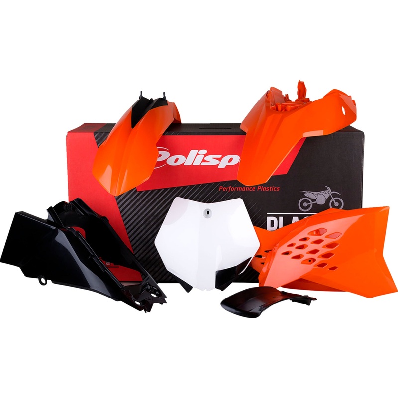 POLISPORT 0520-1618 90563 Body Kit For KTM Body Kit - '13 - '15 OEM Orange /Black - SX 65