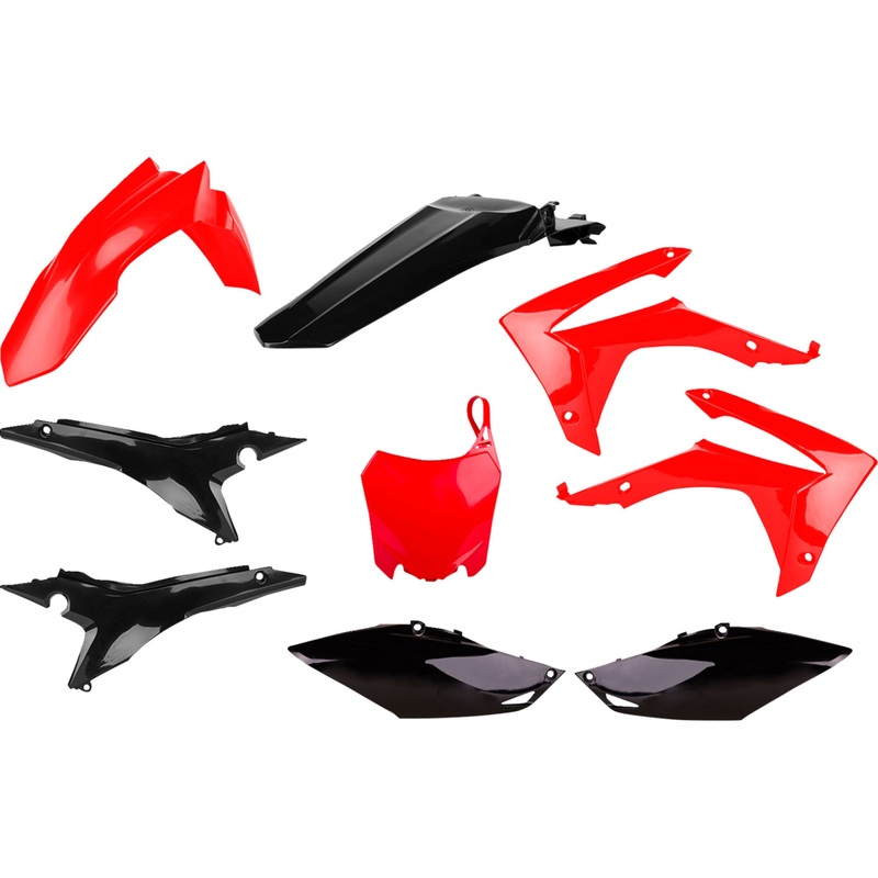 POLISPORT 1403-2899 90832 Body Kit For Honda Body Kit - Complete - Red/Black - CRF250R/450R