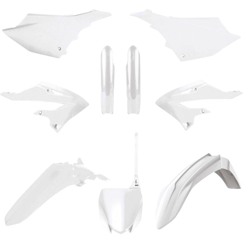 POLISPORT 1403-3673 91128 Body Kit For Yamaha Complete Body Kit - White - YZ 125/250
