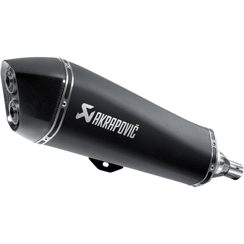 AKRAPOVIC 1811-2576 S-PI4SO3-HRSSBL Stainless Steel Slip-On Line Scooter Muffler Muffler - Black