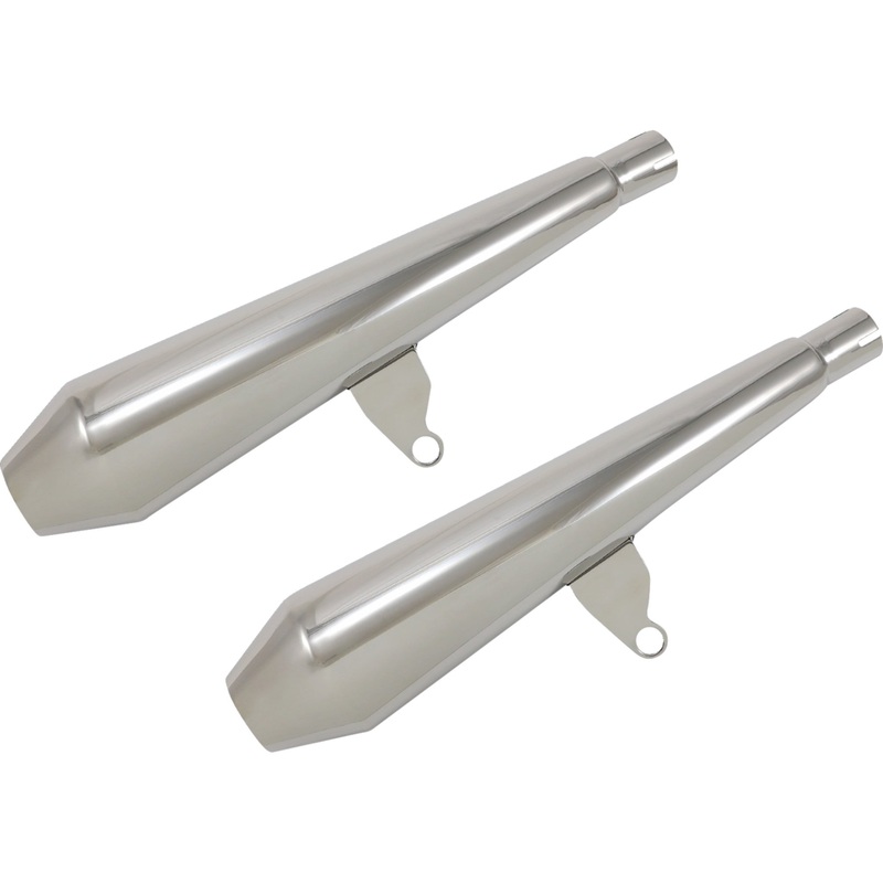 BRITISH CUSTOMS 1811-3320 BC902-105-P Predator Pro Slip-On Mufflers Predator Pro Mufflers - Polished