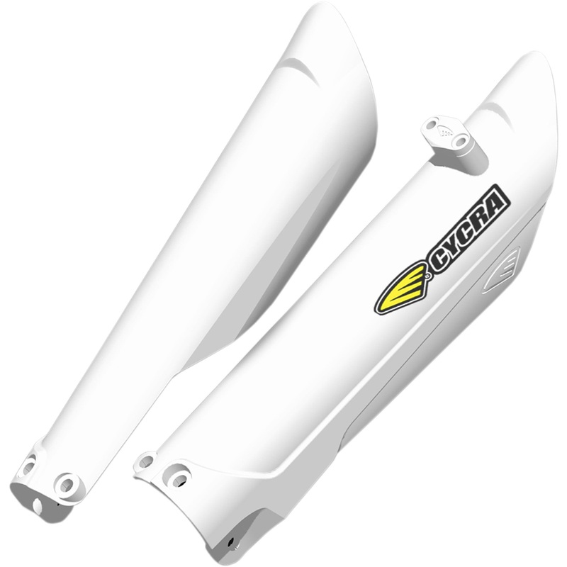 CYCRA 0412-0301 1CYC-6905-42 Plastic Fork Guards Fork Guards - White