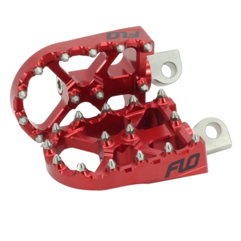 FLO MOTORSPORTS V3 FOOT PEGS FOR HARLEY DAVIDSON - RED
