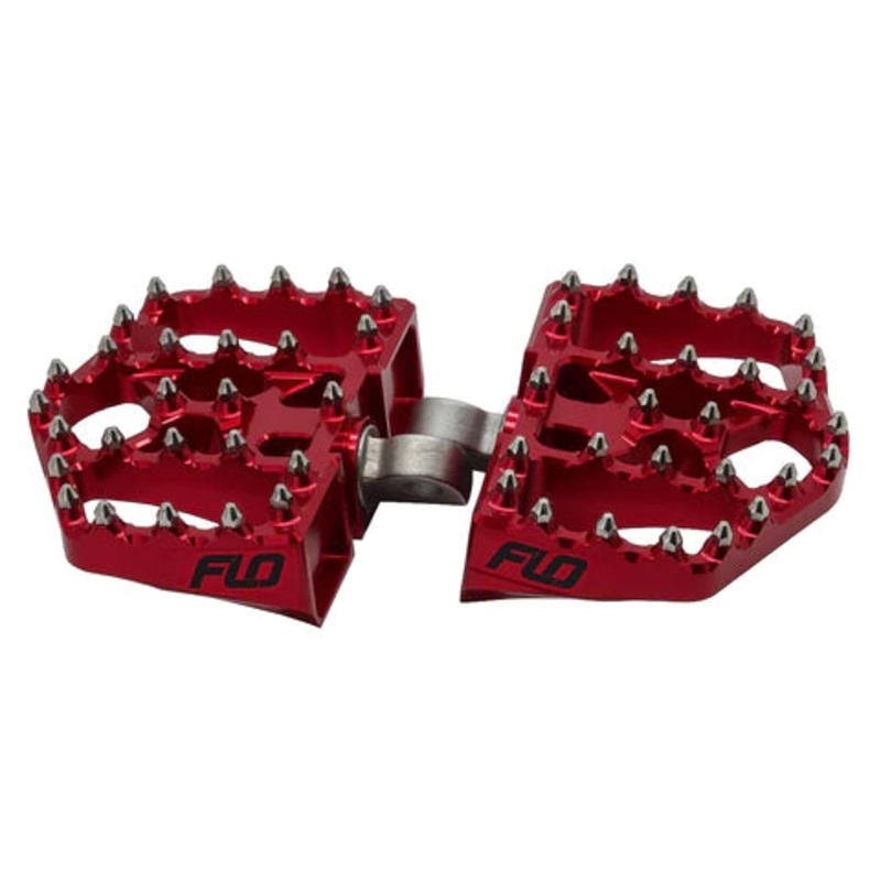 FLO MOTORSPORTS V4 MINI FLOOR BOARDS FOR HARLEY DAVIDSON / DYNA / CUSTOM CHOPPER - RED