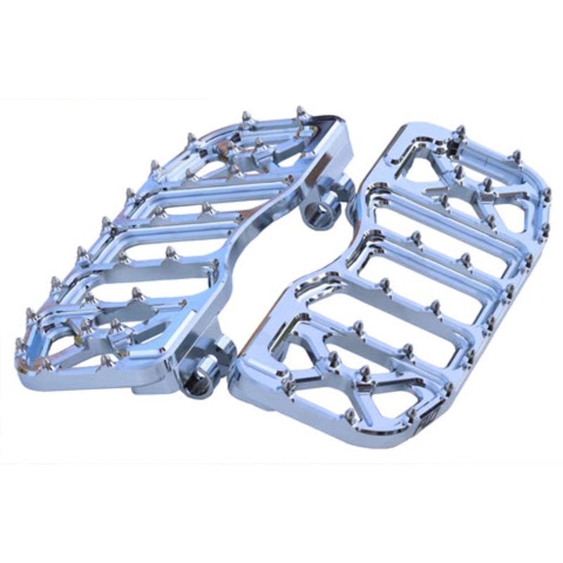 FLO MOTORSPORTS V5 BAGGER / TOURING HARLEY FLOOR BOARDS - CHROME