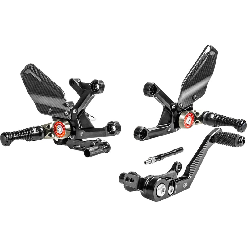 GILLES TOOLING 1623-0575 MUE2-H02-B MUE2 Rearset black - honda