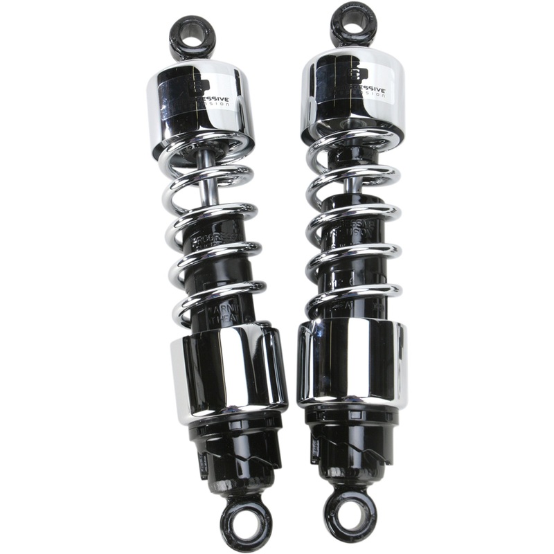 PROGRESSIVE SUSPENSION 1310-0716 412-4250C 412 Series Cruiser Shocks  Standard Shocks - 412 Cruiser Series - Chrome - 12.5" - Standard