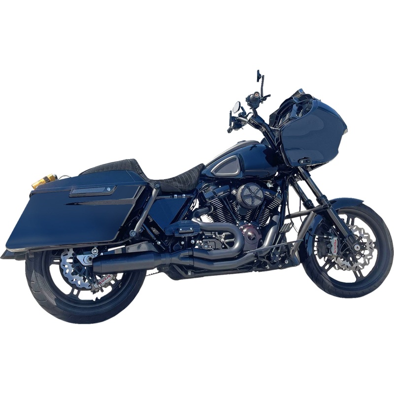 BASSANI XHAUST 1800-2737 1F98B 2-into-1 Mid-Length Super Bike Exhaust System 4" muffler - m8 touring