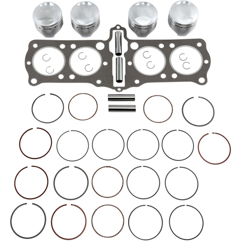 WISECO K836 K836 Forged Piston Kit with Head Gasket Piston Kit with Gasket - 65.00 mm - Honda CB750F/K