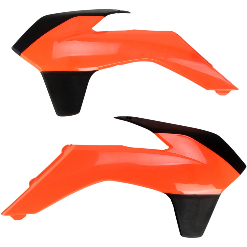 ACERBIS 0520-1380 2314254617 Replacement Radiator Shrouds Radiator Shrouds - Fluorescent Orange/Black