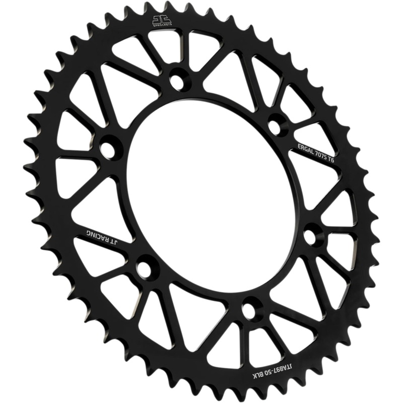 JT SPROCKETS 1211-2683 JTA897.50BLK RaceLite Aluminum Rear Sprocket Rear Sprocket - Black - 50-Tooth
