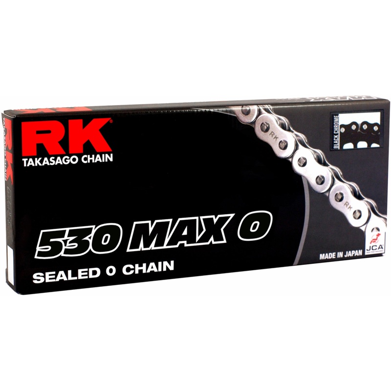 RK 1222-0656 530MAXO-130-BC 530 Max O Chain 530 Max O - Drive Chain - 130 Links - Black/Chrome