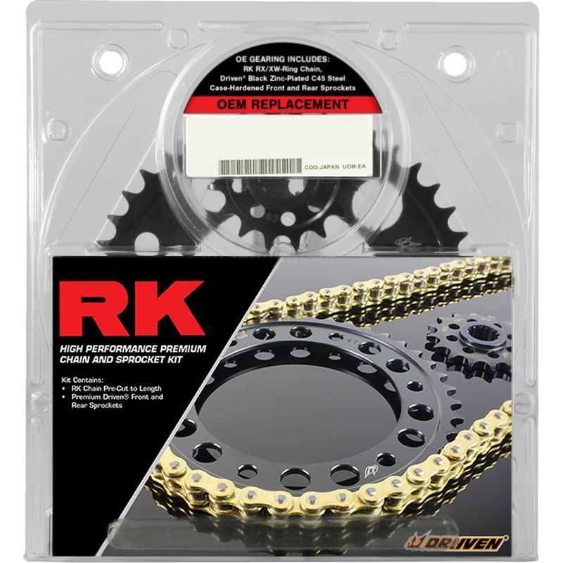 RK 1230-1574 1062-070EX OEM Replacement Chain and Sprocket Kit Chain and Sprocket Kit - OEM Replacement - Natural - Honda CBR 600