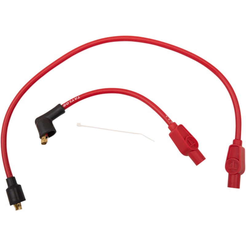 SUMAX DS-242157 77233 Custom-Fit Spark Plug Wire Kit Spark Plug Wire - 8 mm - Red - FLT/XL