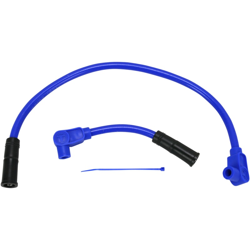 SUMAX DS-242186 40631 409 Pro Race Custom-Fit Spark Plug Wire Kit Spark Plug Wire - 10.4 mm - Blue - Harley Davidson