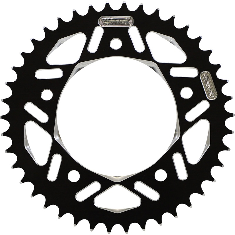 VORTEX 1211-1832 654AZK-42 Aluminum Rear Sprocket Aluminum Sprocket - Black - Rear - 42 Tooth