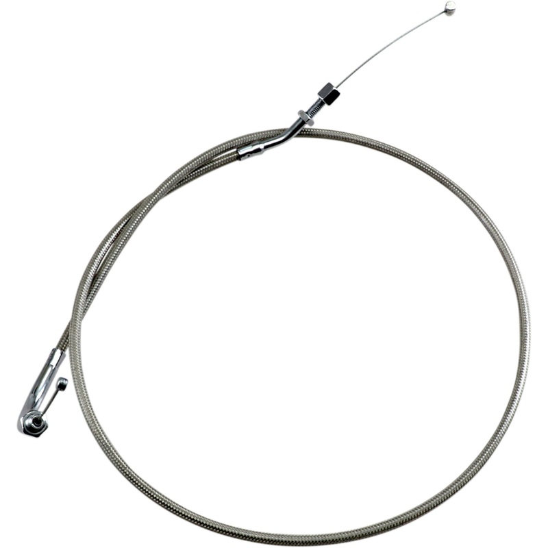 MOTION PRO 0650-0082 65-0261 Armor Coat Stainless Steel Throttle/Idle Cable for Cruisers push - yamaha