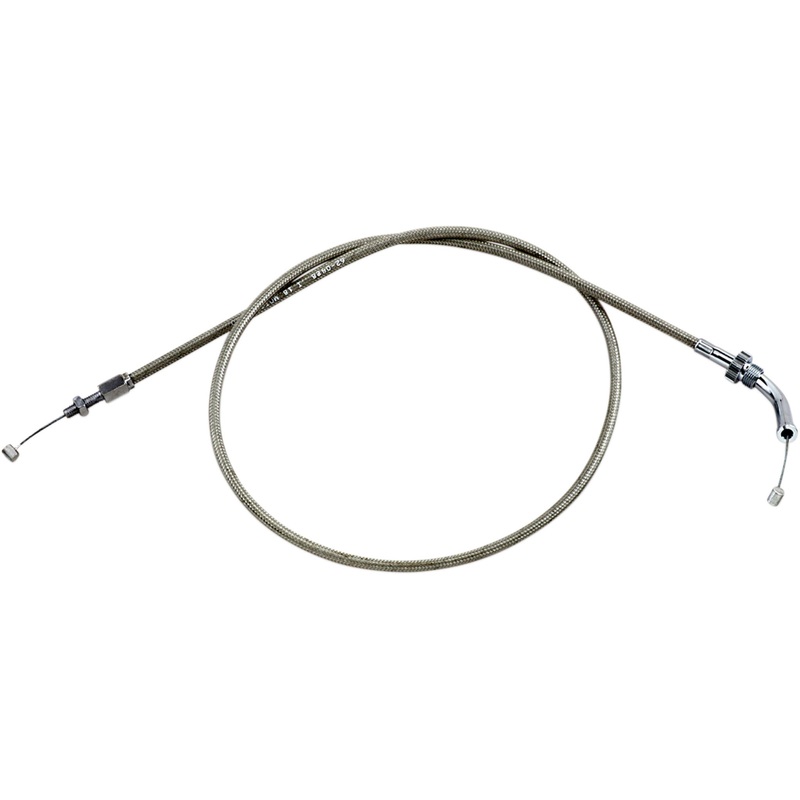 MOTION PRO 0650-0805 62-0428 Armor Coat Stainless Steel Throttle/Idle Cable for Cruisers push - vtx13c