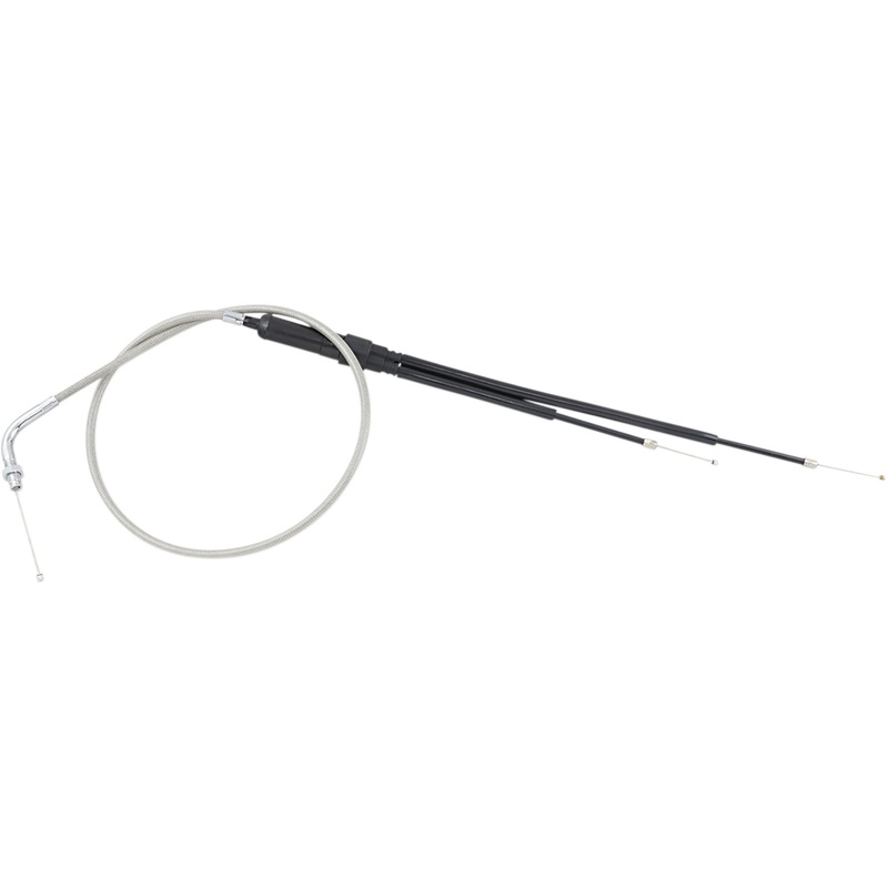 MOTION PRO MP62-0349 62-0349 Armor Coat Stainless Steel Throttle/Idle Cable for Cruisers choke - honda