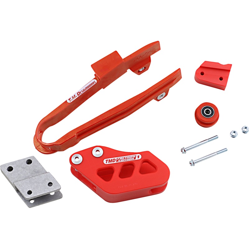 T.M. DESIGNWORKS 1231-1311 GGM-ORK-RD Chain Guide and Slider Kit Chain Guide/Slider - Gas Gas - Red