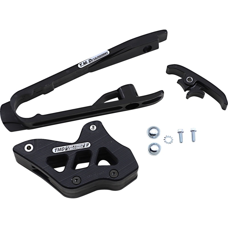 T.M. DESIGNWORKS 1231-1353 DCK-KT3-BK Chain Guide and Slider Kit Chain Guide/Slider - KTM/Husqvarna - Black