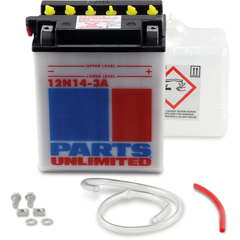 PARTS UNLIMITED 2113-0137 Conventional Battery Kit Battery - 12N14-3A