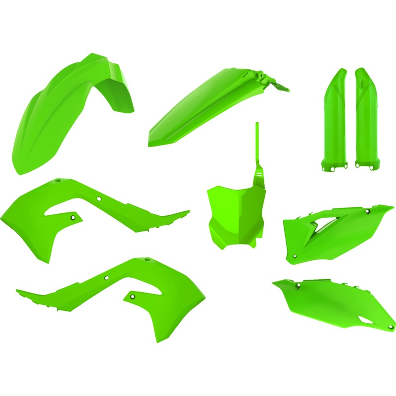 POLISPORT 0520-3590 91025 Body Kit For Kawasaki Body Kit - Complete - Lime Green - KX 250F/450F