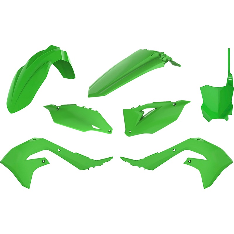 POLISPORT 1403-3062 90867 Body Kit For Kawasaki Body Kit - Complete - Green - KX 450F