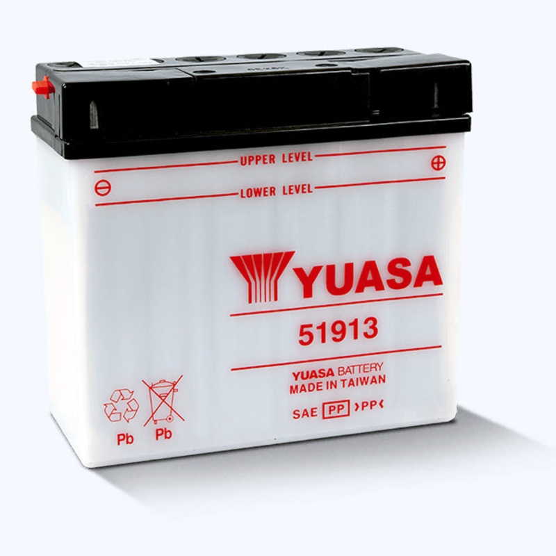 51913 DG Battery with 1.0ltr acid pack Yuasa. Alt: YT19BLBS (51913PK)