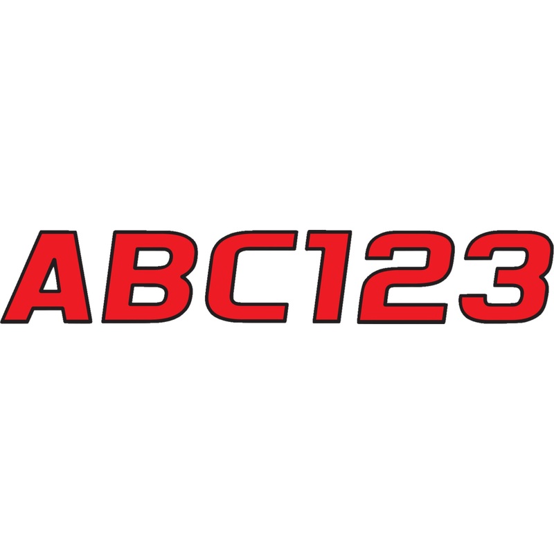 HARDLINE 4320-1216 REBLK700 Watercraft ID Kit I.D. Sticker Kit - 700 Series - Red