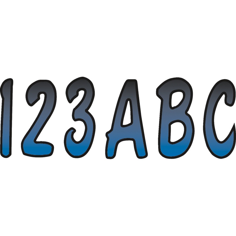 HARDLINE BLBKG200 BLBKG200 Watercraft ID Kit I.D. Sticker Kit - 200 Series - Blue Gradation