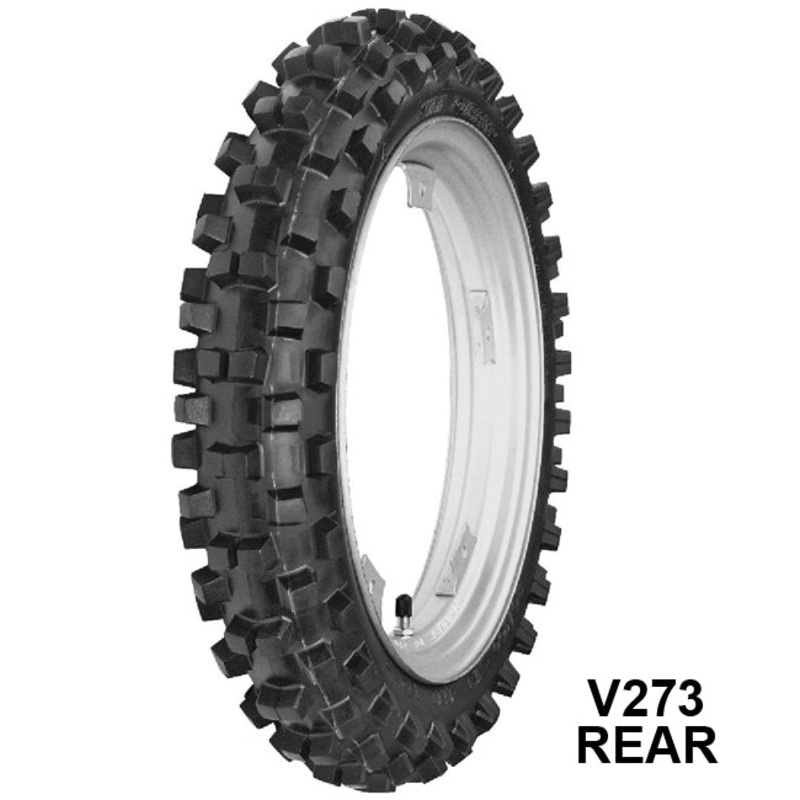 80/100-12 V273 TT NHS Mud MX Tyres Vee Rubber (V1280100V273)