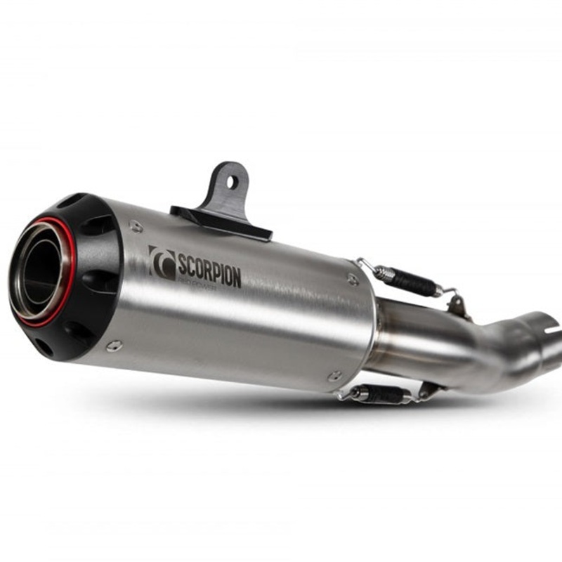 Z900 Red Power Slip-on Brushed Stainless Steel Sleeve. not US model. 2020-2023 (PKA136SEO)