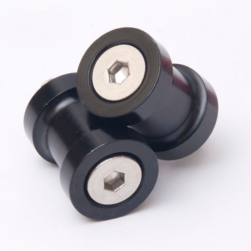 M10 Black Paddock Stand Bobbins (pair) R&G (PBOM10BK)